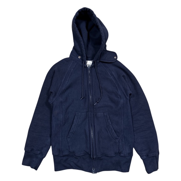 Engineered Garments Workaday Thermal Waffle Heavyweight Zip Hoodie Mens S/M - Picture 1 of 15
